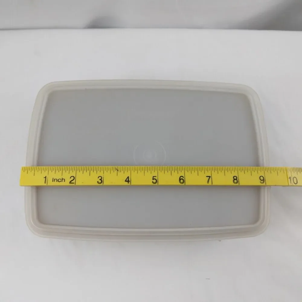 Vintage Tupperware Tuppercraft 2pc Stow-N-Go Storage Box Gold With Lid 767-2